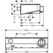 Mitigeur thermostatique douche Ecostat ShowerTablet Select 300 chromé réf. 13171000