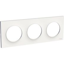 Odace plaque styl blanc 3 postes Réf S520706