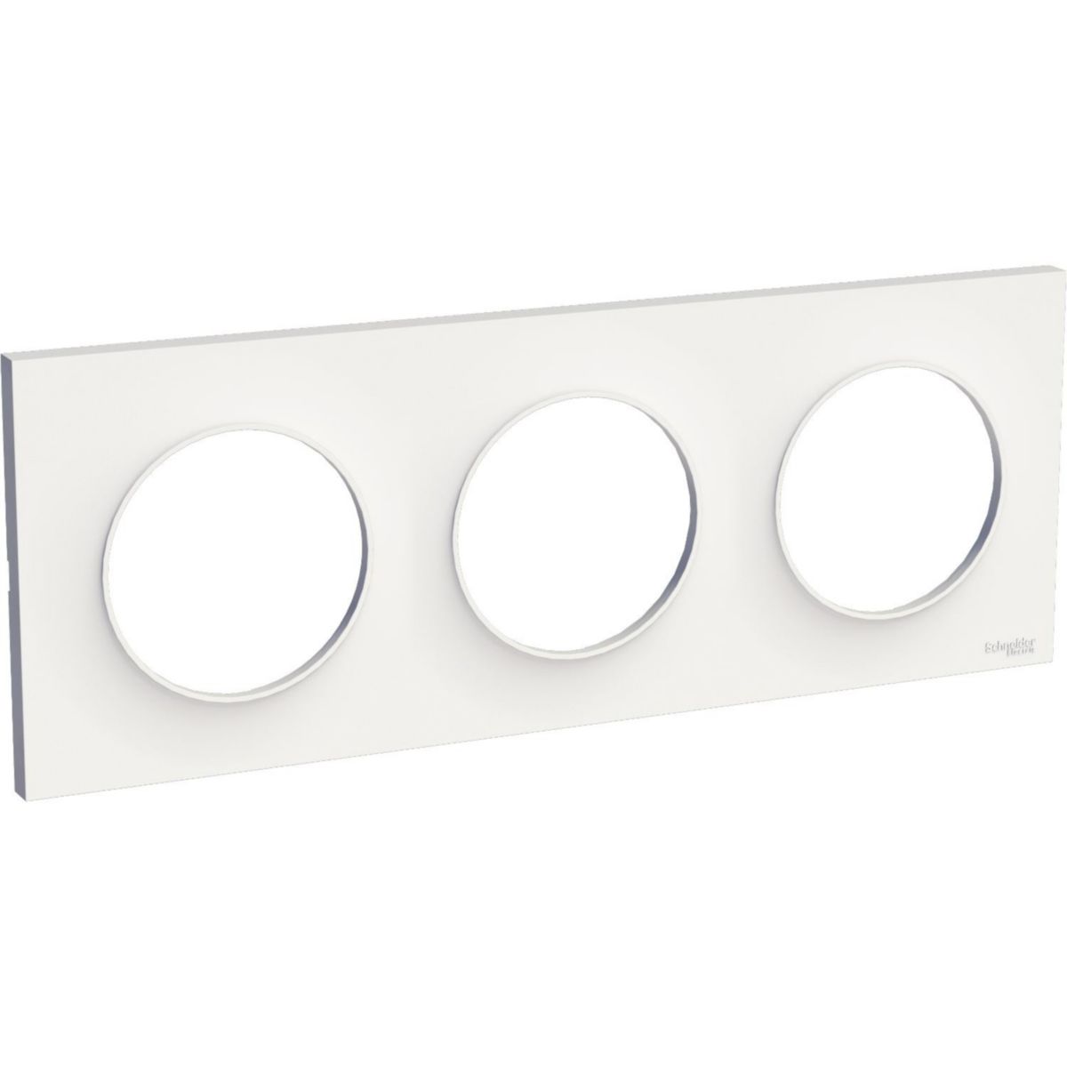 Odace plaque styl blanc 3 postes Réf S520706