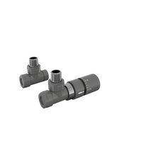 Corps thermostatisable équerre 1/2'', avec tête manuelle, raccords Cuivre 14x1, PER 12x1, multicouche 16x2, 2 écrous Eurocône 3/4" 16,8mm - Kit B couleur Réf. 991369