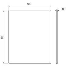 Miroir de toilette incassable 10 x 485 x 585 inox poli miroir réf. 3458