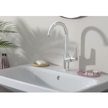 Mitigeur lavabo Logis, bec haut bec orientable sur 120° sans tirette ni vidage réf. 71131000