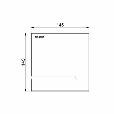 Plaque de commande TEMPOMATIC 4 urinoir encastré Inox satiné, pile 6V - kit 2/3 Réf. 430006