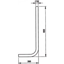 Tube D 32 coudé 66 X 26 chromé réf. 47020