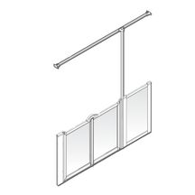 Paroi de douche en niche option T 1800 x 750 mm, pose à gauche Réf. 92127L