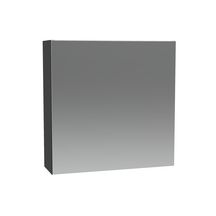 Armoire de toilette Alterna Plénitude 1 porte, h60 x L60 x p19cm Gris caviar version droite