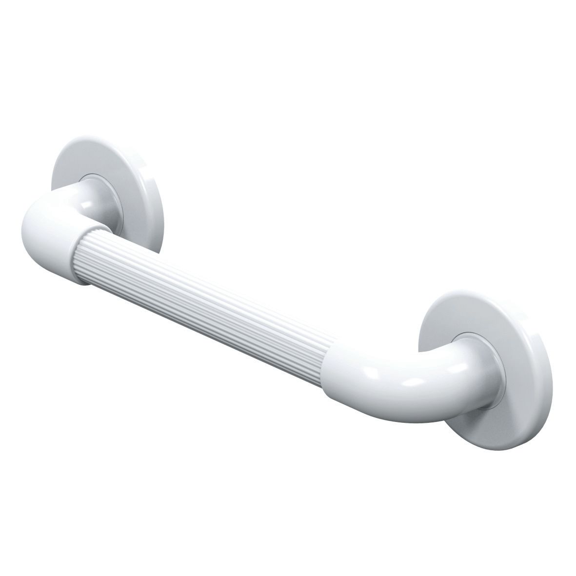 Barre d'appui cannelée droite en plastique D 32 mm 305 x 91 x 91 mm, blanc réf. 01400WH