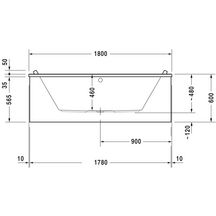 Baignoire Starck 1800x900mm blanc a encastrer avec pieds réf. 700350000000000