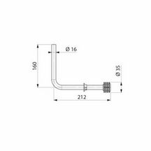 Tubulure pour robinets d'urinoirs TEMPOMATIC 4 / TEMPOFLUX Ø35 alimentation encastrée Réf. 752430