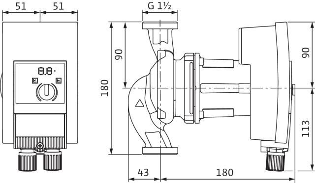 Circulateur Collectif EC Yonos Maxo-Z 25/0,5-7 pn10 circulateur à rotor noyé Réf. 2175538