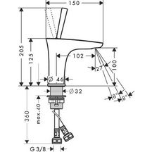 Mitigeur de lave-mains PURAVIDA chromé réf. 15075000