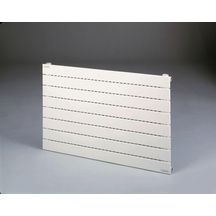 Radiateur eau chaude Acova Fassane horizontal simple, à ailettes, puissance 1237W (dT50), hauteur 740 mm, largeur 1000 mm, 10 éléments, raccordement latéral de même côté, Blanc RAL 9016 Réf. V8LX-074-100