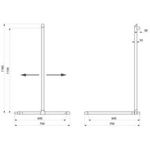 Barre d'angle + barre vert. Be-Line Ø35 aluminium anthracite Réf. 511949C