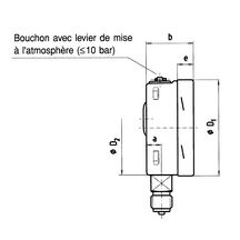 Manomètre 100mm 0 à 25 b euro 50x rac.vert. Réf 2335RV16R