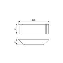 Tablette murale BE-LINE avec plaque fixe pour réf. 511920/511930 Réf. 511921FW