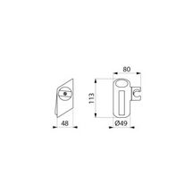 Coulisseau pour douchette BE-LINE anthracite Réf. 511911C