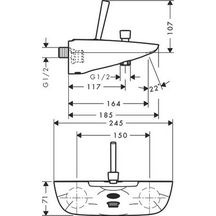 Mitigeur de bain-douche PURAVIDA chromé réf. 15472000