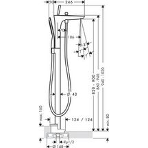 Set de finition pour mitigeur bain-douche blanc/chromé réf. 15473400