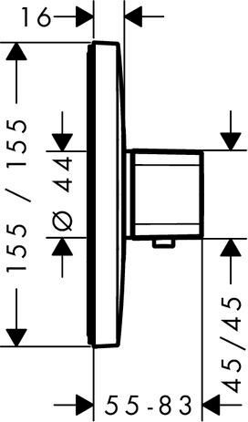 Set de finition pour mitigeur thermostatique E encastré réf. 15705000