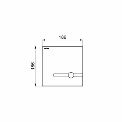 Plaque de commande WC TEMPOMATIC bicommande pour WC inox, piles 6V Réf. 464006