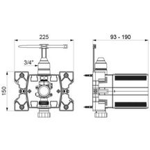 Boîtier d'encastrement étanche pour TEMPOFLUX 3 WC Réf.763BOX