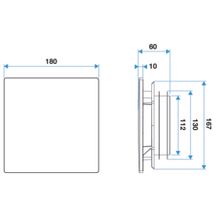 Kit grille de ventilation plastique fixe ColorLINE®- débit de 45 à 135 m³/h - blanc flocon - diamètre de 125 mm 11022157