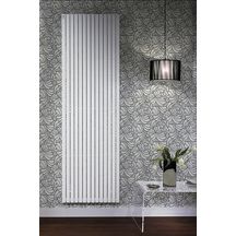 Radiateur eau chaude Acova Altaï vertical, puissance 1584W (dT50), hauteur 1800 mm, largeur 792 mm, 18 éléments, raccordement excentré par le bas, Aller/Retour réversible, appareil réversible Haut/Bas, Blanc RAL 9016 Réf. HY-180-079