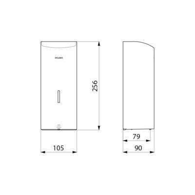 Distributeur automatique de savon liquide 1L Inox 304 poli brill Réf. 512066P