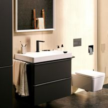 hansgrohe Tecturis E Mitigeur de lavabo 2 trous 150 CoolStart avec vidage, Noir mat