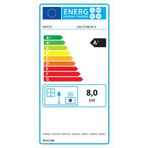 Poêle à granulés LODI 8 WIFI étanche  acier noir 8 kw réservoir 16,5 kg Réf: P941984