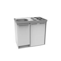 Meuble bas CLASSIK 100 cm 1 porte avec niche pour réfrigérateur 48 et 55 cm