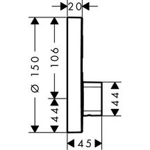 Set de finition pour mitigeur mécanique ShowerSelect S encastré avec 1 sortie réf. 15747000