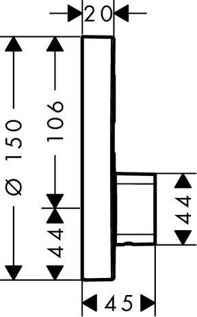 Set de finition pour mitigeur mécanique ShowerSelect S encastré avec 1 sortie réf. 15747000