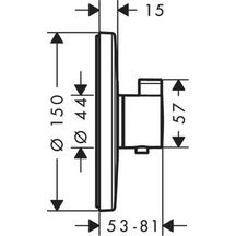 Set de finition pour mitigeur thermostatique S encastré réf. 15755000