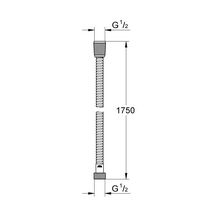 Flexible de douche en métal 1750 mm Relexaflex métal chromé Réf : 28139001