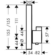 Set de finition pour mitigeur thermostatique ShowerSelect encastré avec 1 sortie réf. 15762000