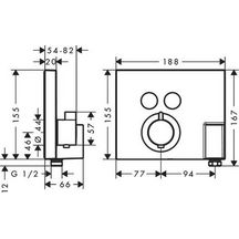 Set de finition pour mitigeur thermostatique ShowerSelect encastré - réf. 15765000