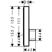 Set de finition pour mitigeur mécanique ShowerSelect encastré avec 1 sortie réf. 15767000