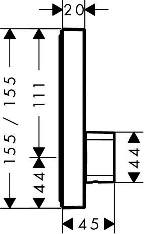 Set de finition pour mitigeur mécanique ShowerSelect encastré avec 1 sortie réf. 15767000