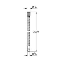 Flexible métallique chromé pour mitigeur bain sur gorge Réf : 28158001