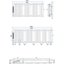 Sèche-serviette Alterna Concerto électrique soufflant 750w+1000w 1520/506 blanc mat