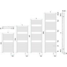 Sèche-serviette Alterna Mezzo électrique 750w 1517/530 noir mat