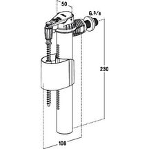 Robinet flotteur silencieux NF 12 x 17 réf. 0701058