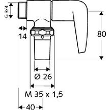 Robinet suisse Schellomat à manette D 20 réf. 027020699