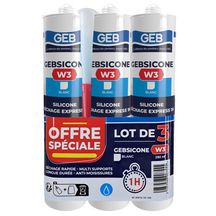 Lot de 3 Gebsicone W3 blanc Réf. 890755