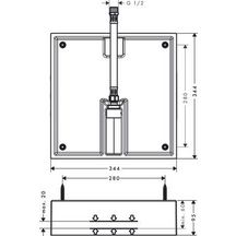 Corps d'encastrement pour douche de tête HG Raindance Air 1jet 400 x 400 mm réf. 26254180