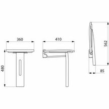 Siège de douche BASIC rabattable avec pied Réf. 510405