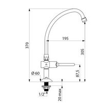 Robinet temporisé Tempostop pilier L 200 mm commande par levier bec mobile avec aérateur anti-tartre : réf. 737202