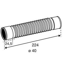 Manchette raccordement souple femelle-femelle diamètre 40mm longueur 224mm PVC Gris réf FLEXH