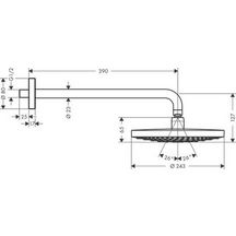 Douche de tête Raindance Select S 240 2 jets avec bras de douche 390 mm EcoSmart Réf. 26470000